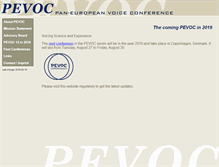 Tablet Screenshot of pevoc.org